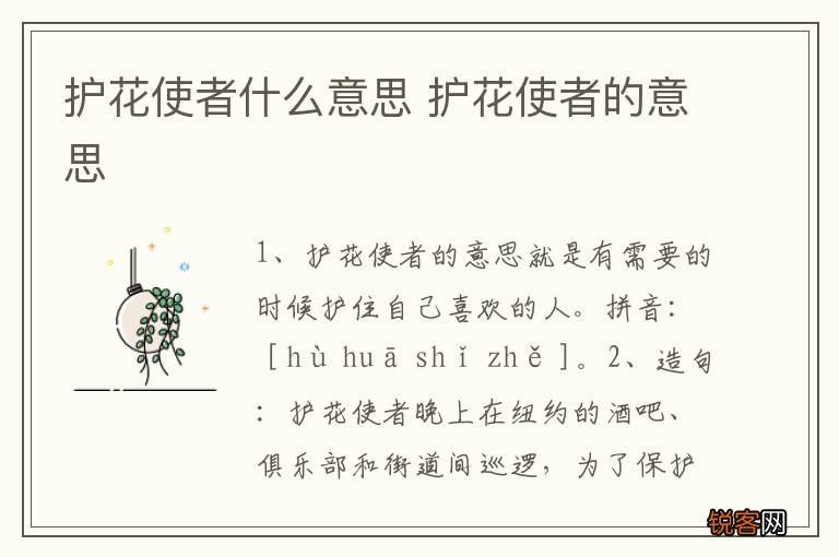 护花使者什么意思 护花使者的意思