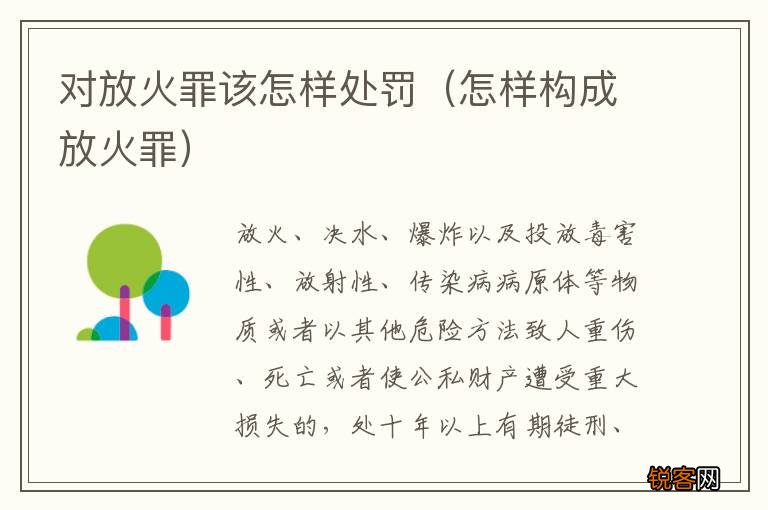 怎样构成放火罪 对放火罪该怎样处罚
