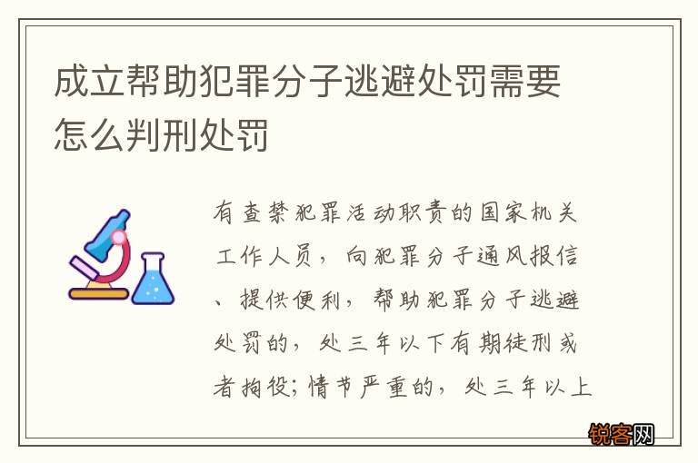 成立帮助犯罪分子逃避处罚需要怎么判刑处罚