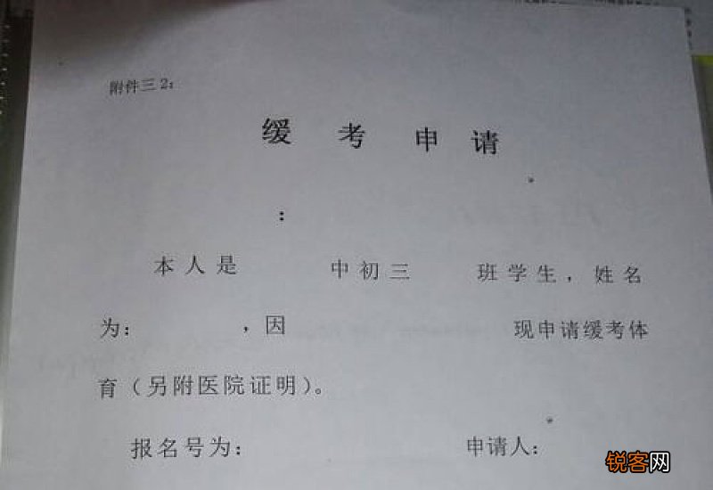 缓考申请书