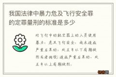 我国法律中暴力危及飞行安全罪的定罪量刑的标准是多少