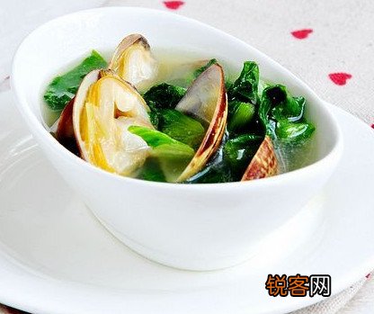 花蛤莴苣叶汤