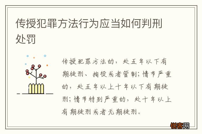 传授犯罪方法行为应当如何判刑处罚