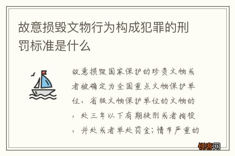 故意损毁文物行为构成犯罪的刑罚标准是什么