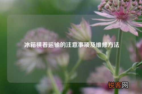 冰箱横着运输的注意事项及维修方法