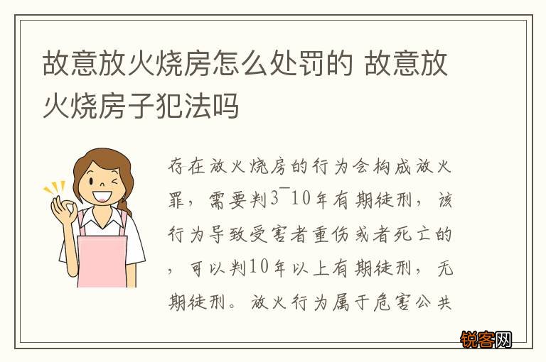 故意放火烧房怎么处罚的 故意放火烧房子犯法吗