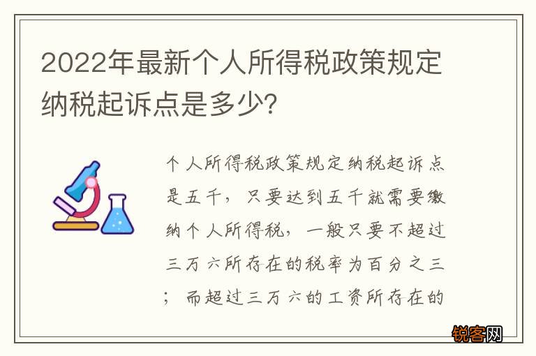 2022年最新个人所得税政策规定纳税起诉点是多少?