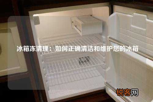 冰箱冻清理：如何正确清洁和维护您的冰箱