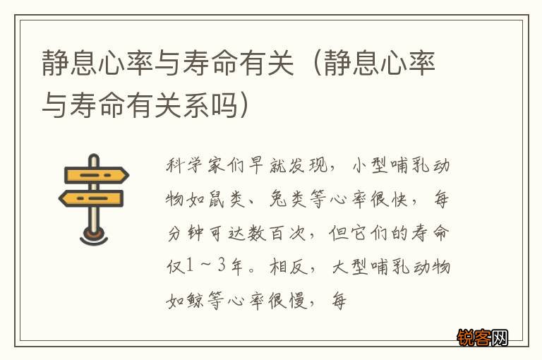 静息心率与寿命有关系吗 静息心率与寿命有关