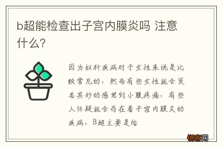 b超能检查出子宫内膜炎吗 注意什么？