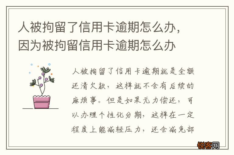 人被拘留了信用卡逾期怎么办，因为被拘留信用卡逾期怎么办