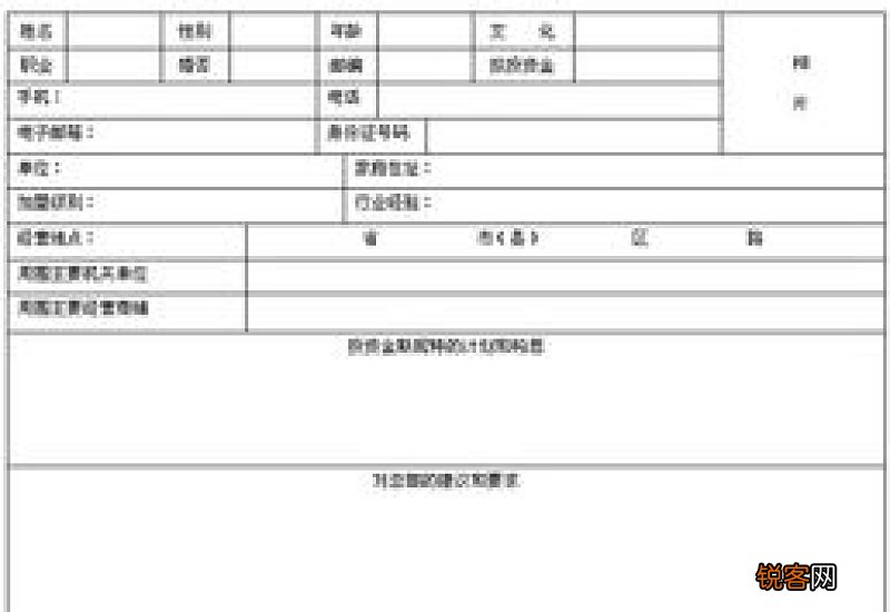 加盟申请书