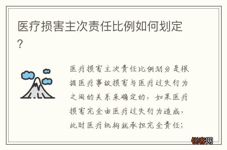 医疗损害主次责任比例如何划定？