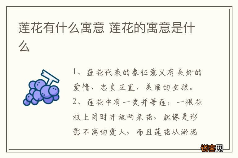 莲花有什么寓意 莲花的寓意是什么