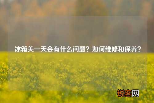 冰箱关一天会有什么问题？如何维修和保养？