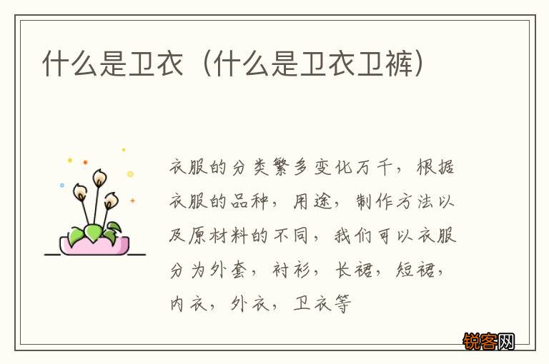 什么是卫衣卫裤 什么是卫衣