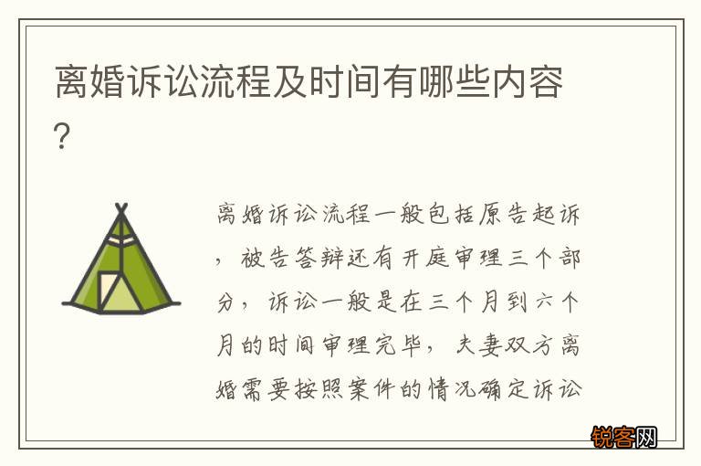 离婚诉讼流程及时间有哪些内容？