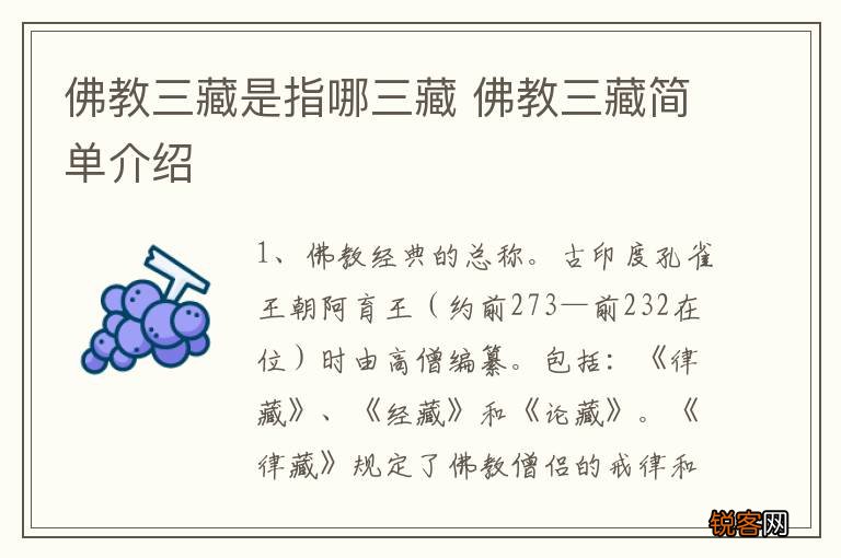 佛教三藏是指哪三藏 佛教三藏简单介绍