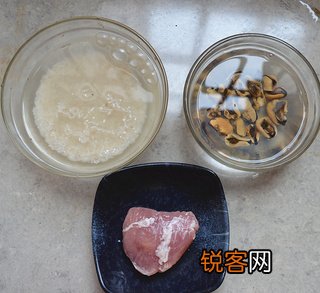 淡菜干肉末粥的做法