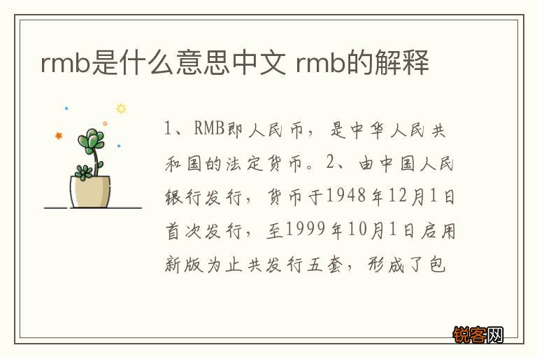 rmb是什么意思中文 rmb的解释