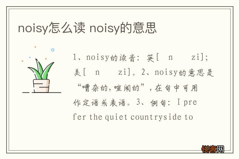 noisy怎么读 noisy的意思