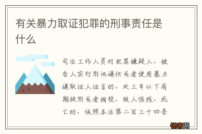 有关暴力取证犯罪的刑事责任是什么