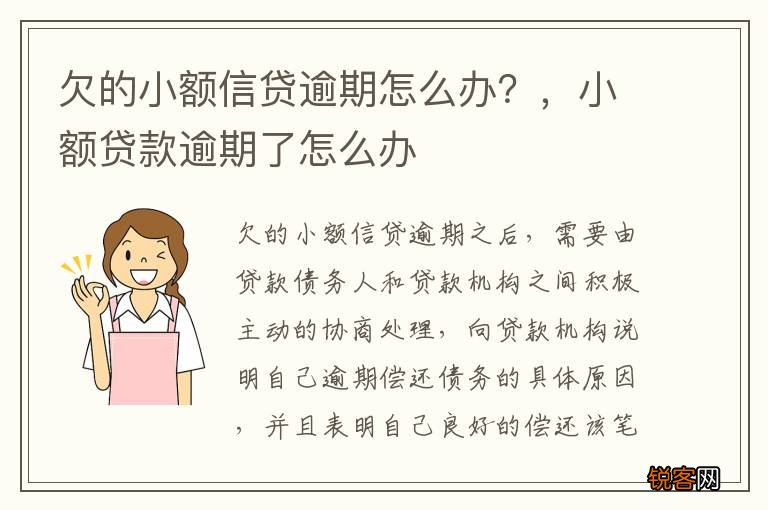 欠的小额信贷逾期怎么办？，小额贷款逾期了怎么办
