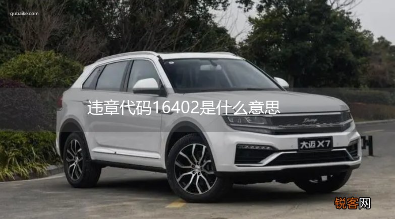 违章代码16402是什么意思