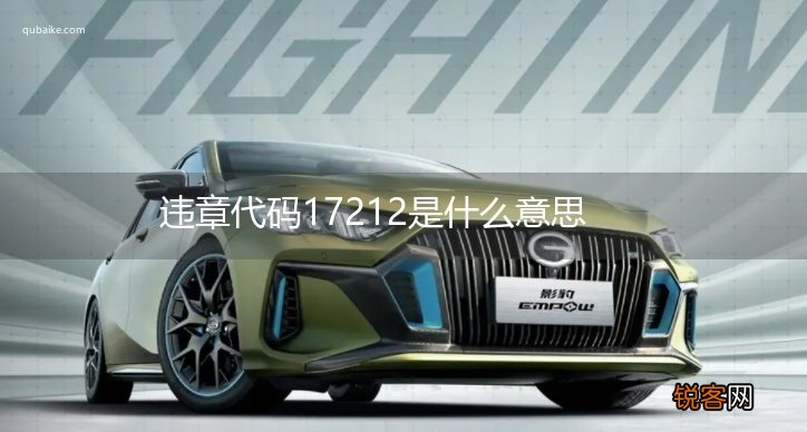 违章代码17212是什么意思