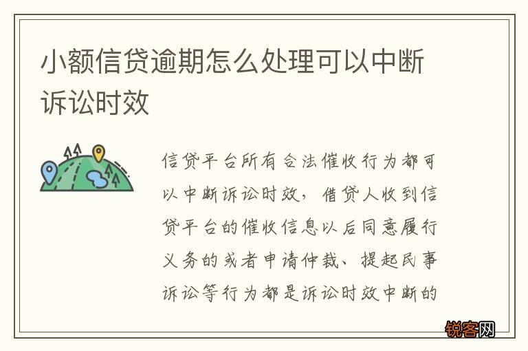 小额信贷逾期怎么处理可以中断诉讼时效