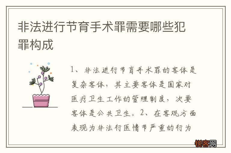 非法进行节育手术罪需要哪些犯罪构成