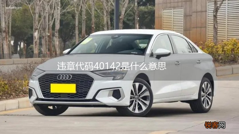 违章代码40142是什么意思