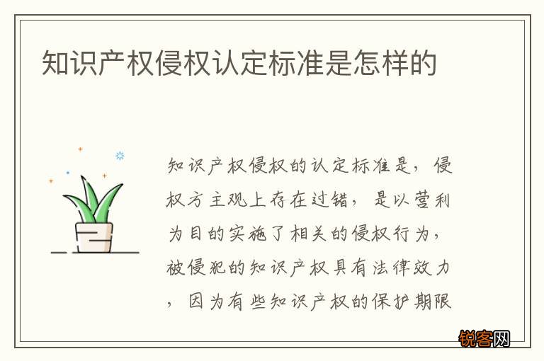 知识产权侵权认定标准是怎样的