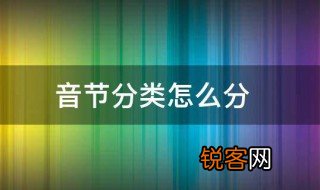 音节分类怎么分 音节分类具体怎么分