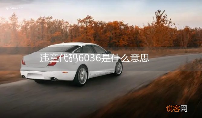 违章代码6036是什么意思
