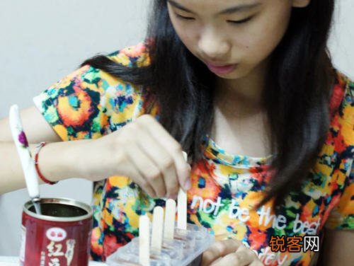 红豆牛奶冰棒
