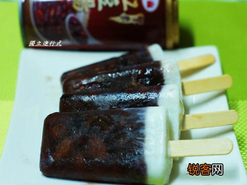 红豆牛奶冰棒