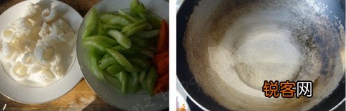 西芹炒鱿鱼花