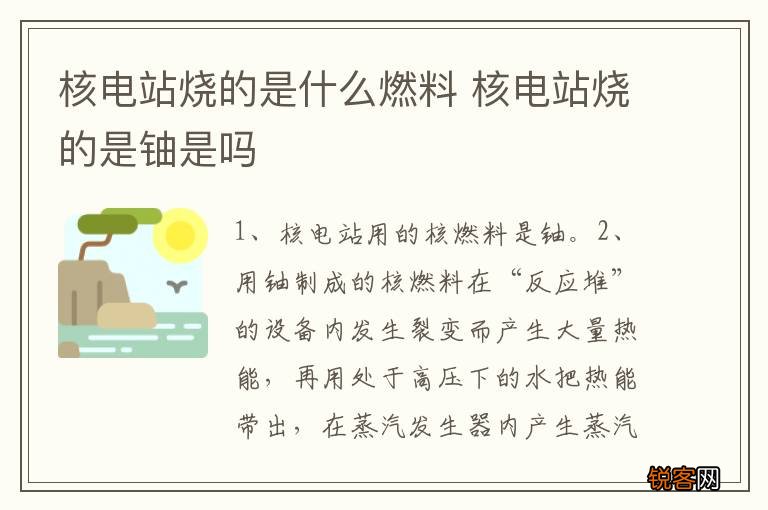 核电站烧的是什么燃料 核电站烧的是铀是吗
