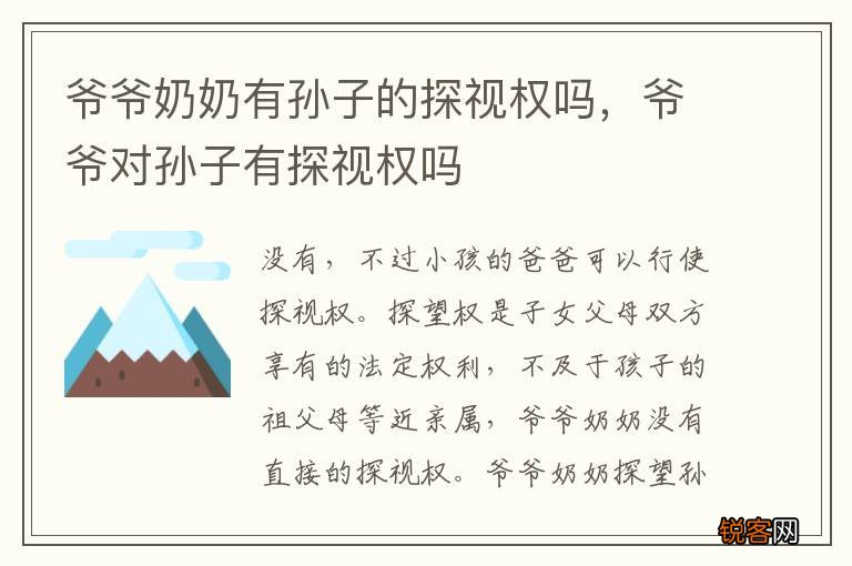 爷爷奶奶有孙子的探视权吗，爷爷对孙子有探视权吗