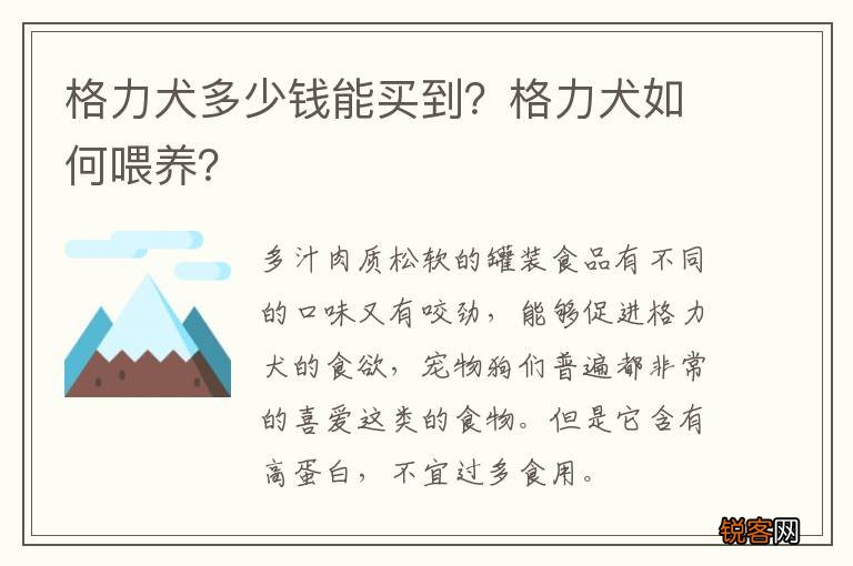 格力犬多少钱能买到？格力犬如何喂养？