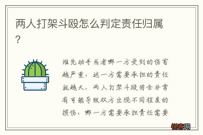 两人打架斗殴怎么判定责任归属？