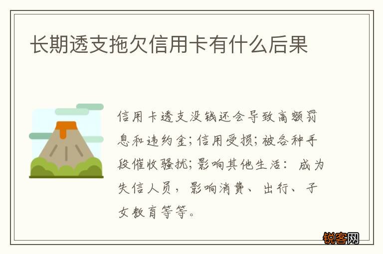 长期透支拖欠信用卡有什么后果