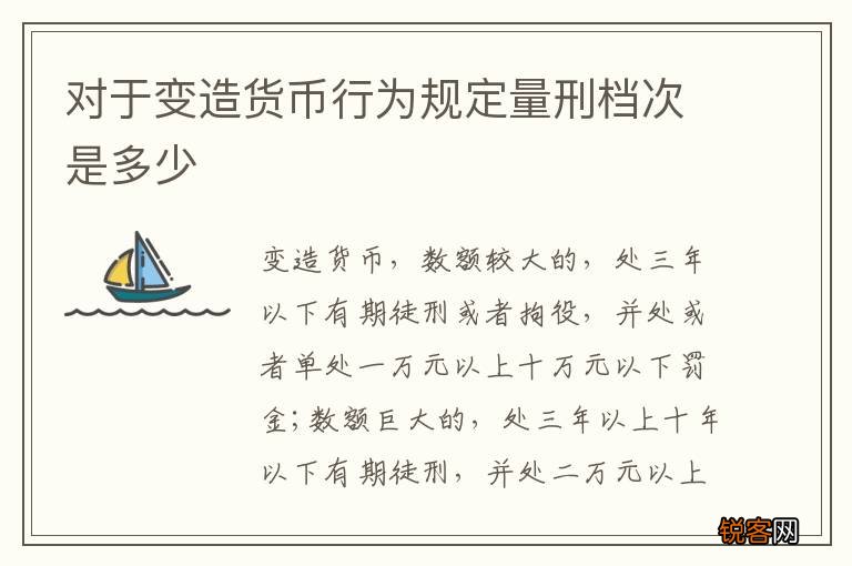 对于变造货币行为规定量刑档次是多少
