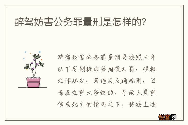 醉驾妨害公务罪量刑是怎样的？