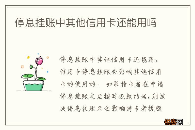 停息挂账中其他信用卡还能用吗