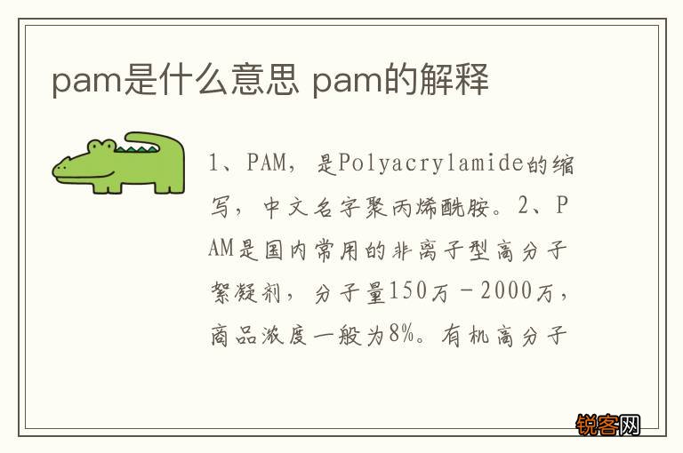 pam是什么意思 pam的解释