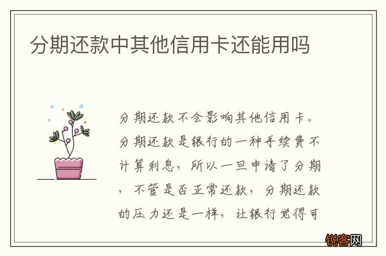 分期还款中其他信用卡还能用吗