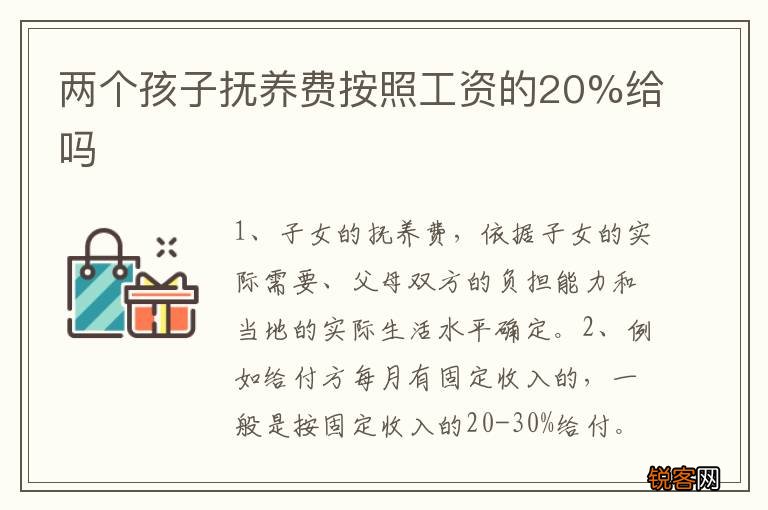 两个孩子抚养费按照工资的20%给吗
