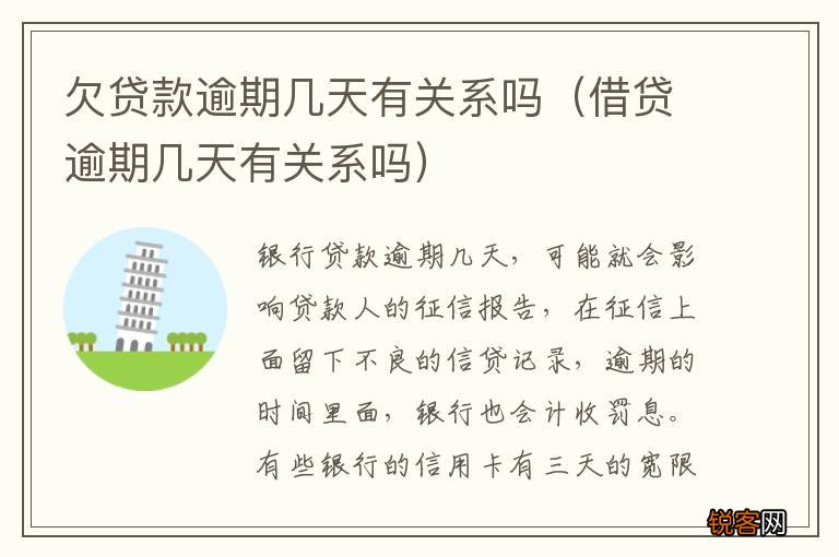 借贷逾期几天有关系吗 欠贷款逾期几天有关系吗